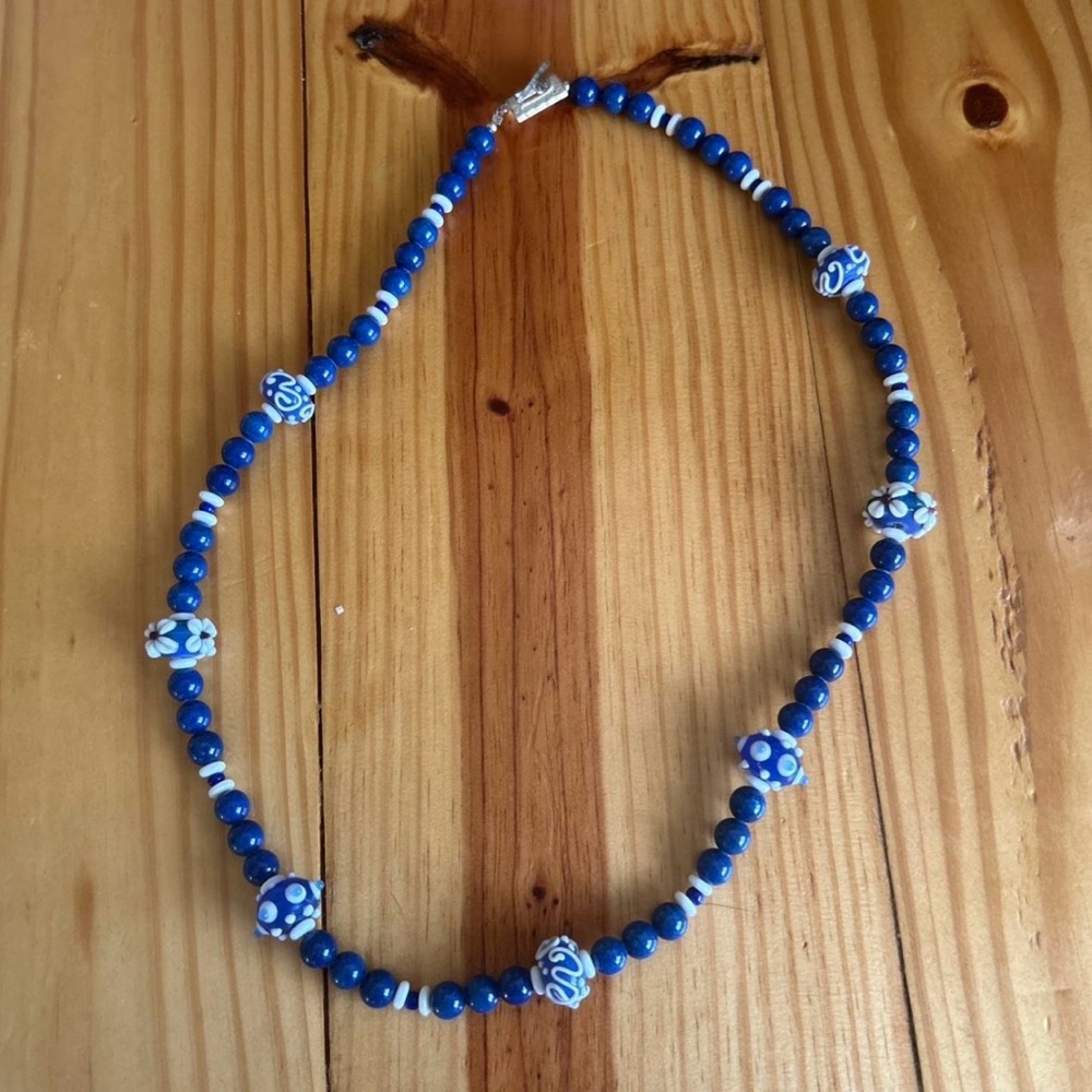Blue Beaded Necklace
